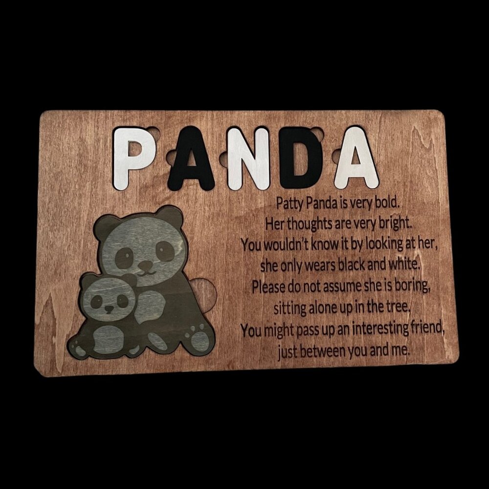 Wood Animal Poem Puzzle